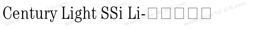 Century Light SSi Li字体转换